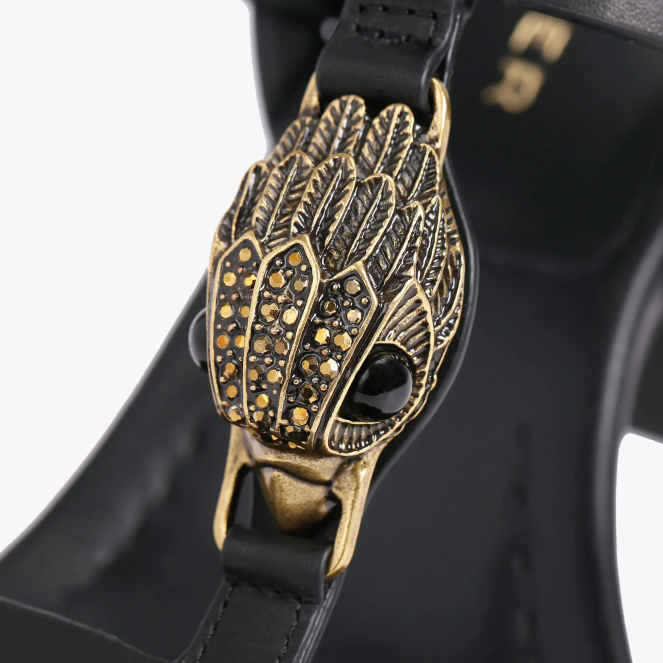 Kurt Geiger mujer Bloque de barra en T London Hampton 2LPR338 | calzados negro